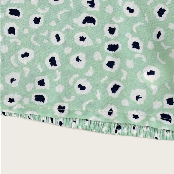 Mint Ruched Bust Crop Top Pattern Cami Small Shein - Picture 5 of 5